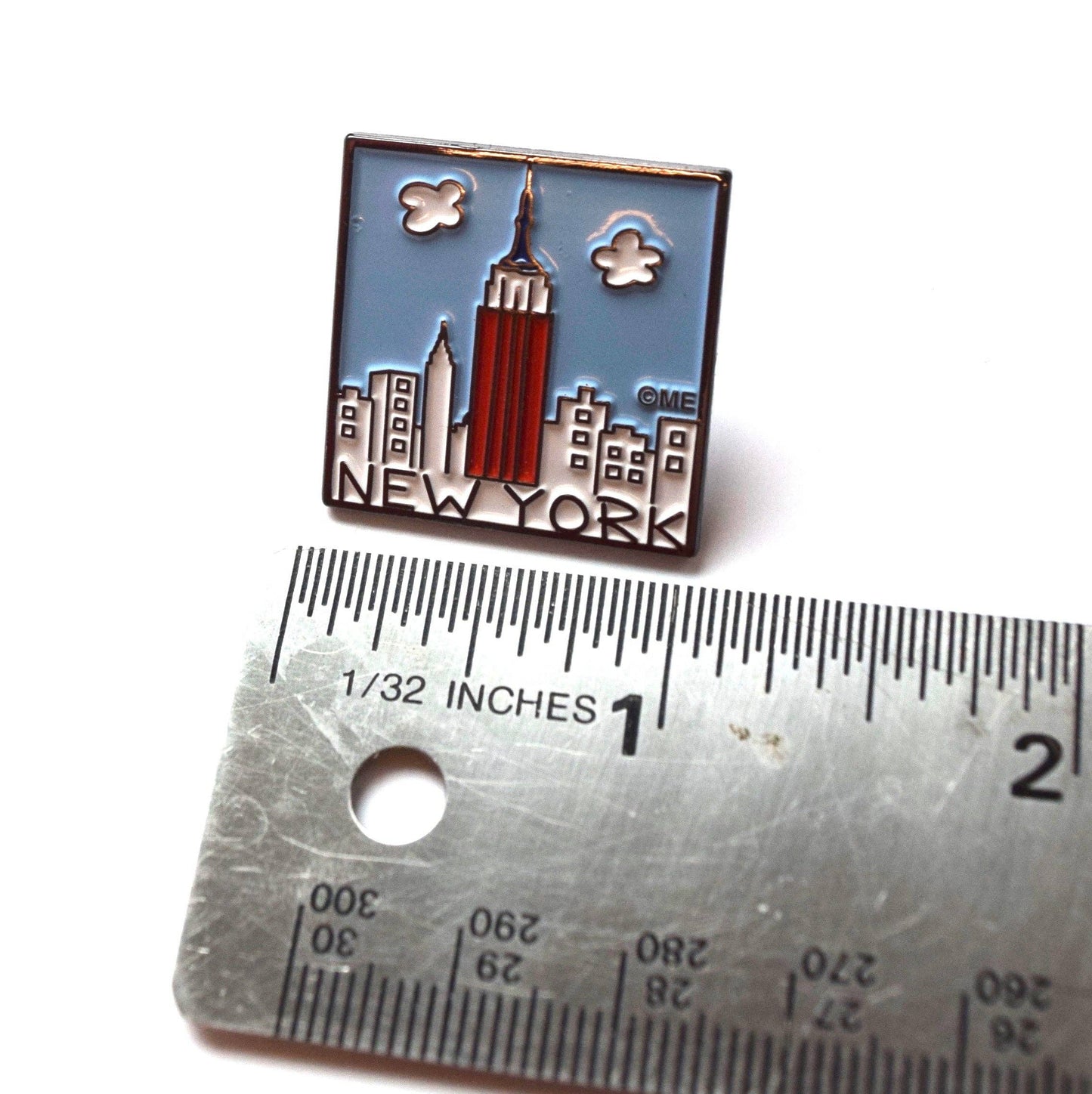 Mary Ellis - New York Enamel Pin Patriotic Skyline