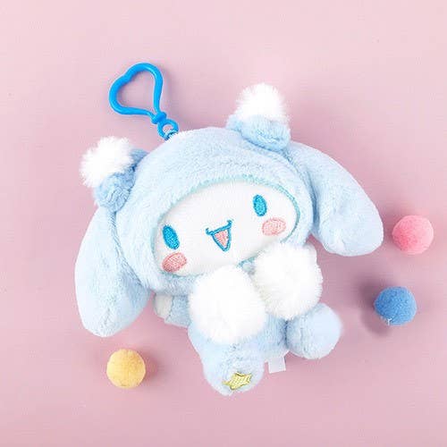 Sanrio Pastel Cozy Fluffy Costume key Ring, Bag Charm