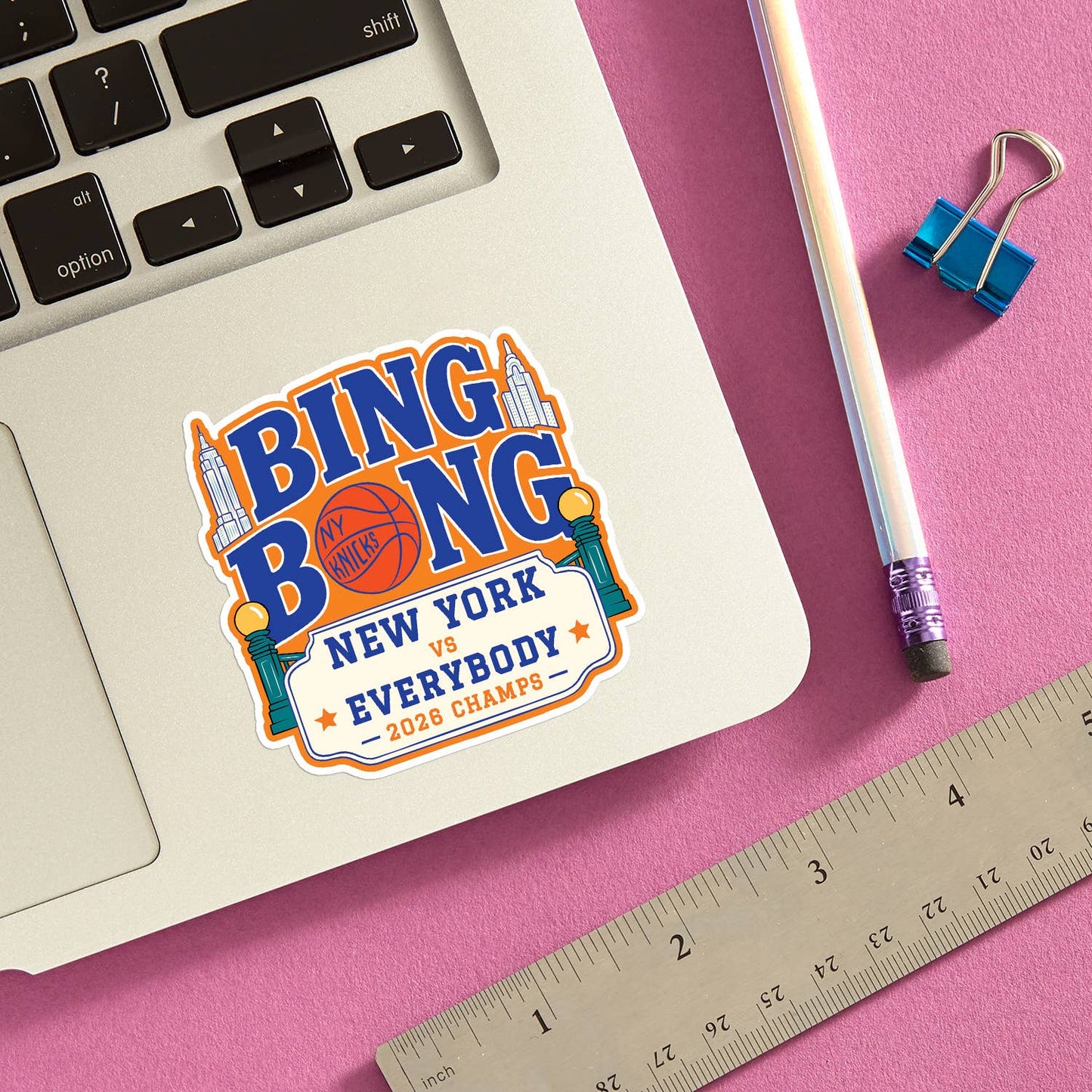 BING BONG New York vs. Everybody Basketball Die Cut Sticker
