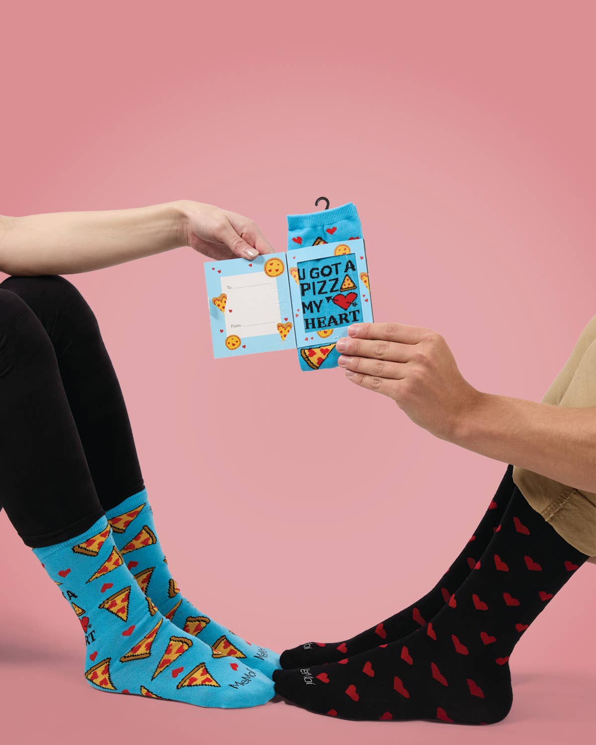 Women's U Gotta Pizza My Heart Greeting Card Socks