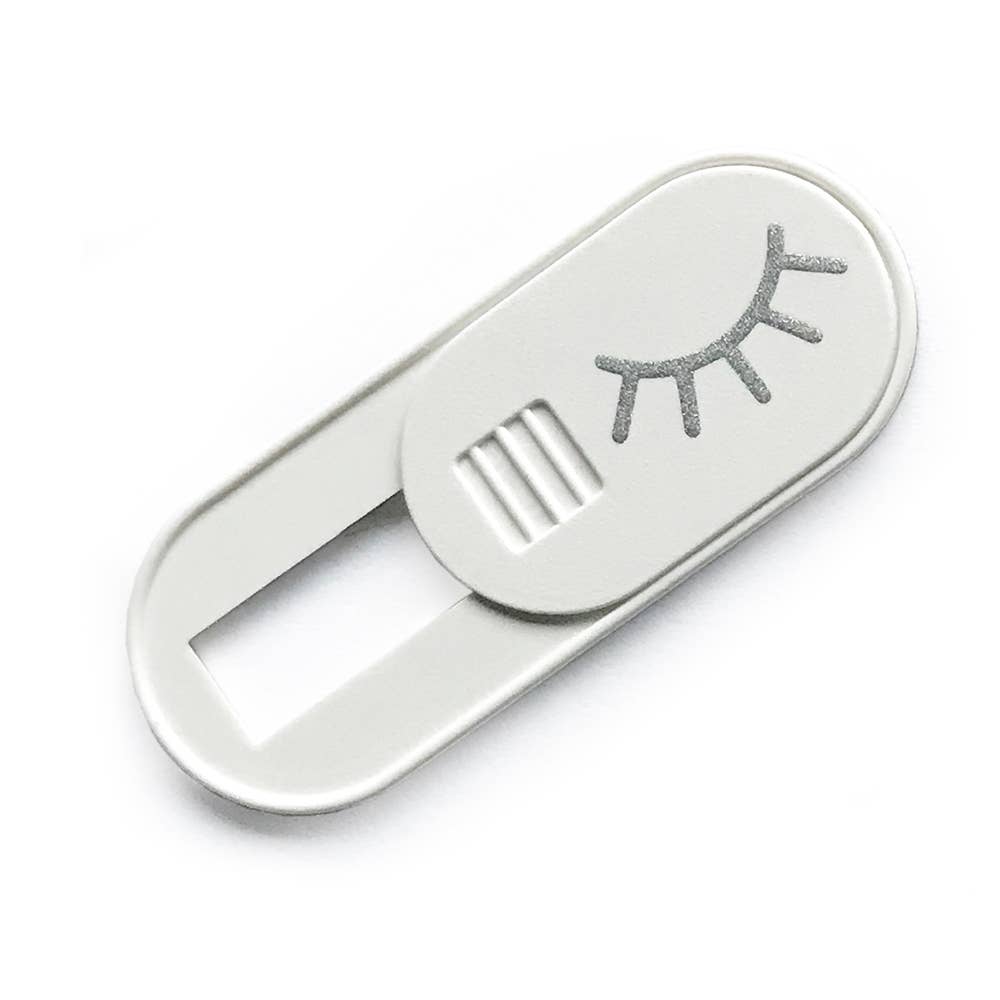 BAD GUY BLOCKER WEBCAM SECURITY CURTAIN : WHITE