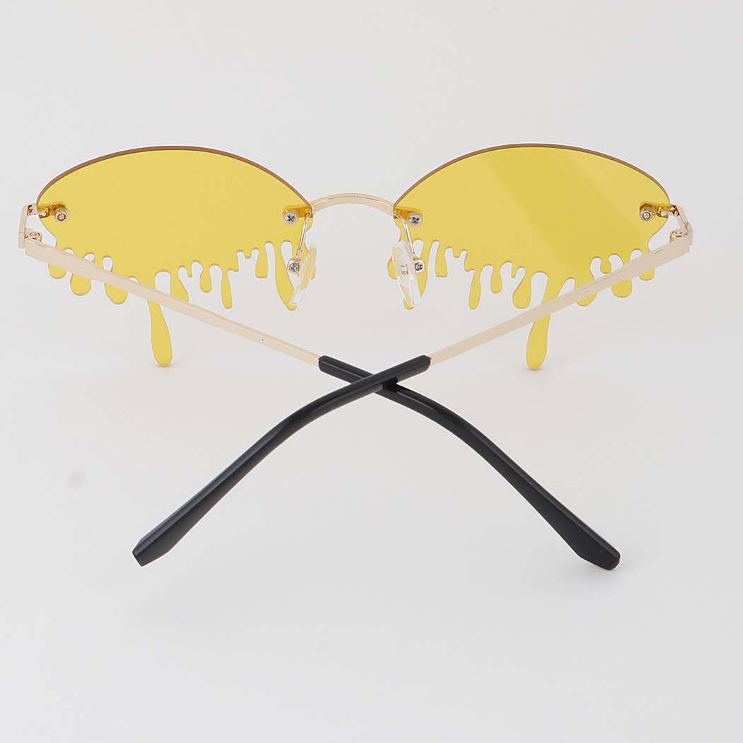 3AM BY H&D ACCESSORIES - Retro Dripping Paint Oval Sunglasses