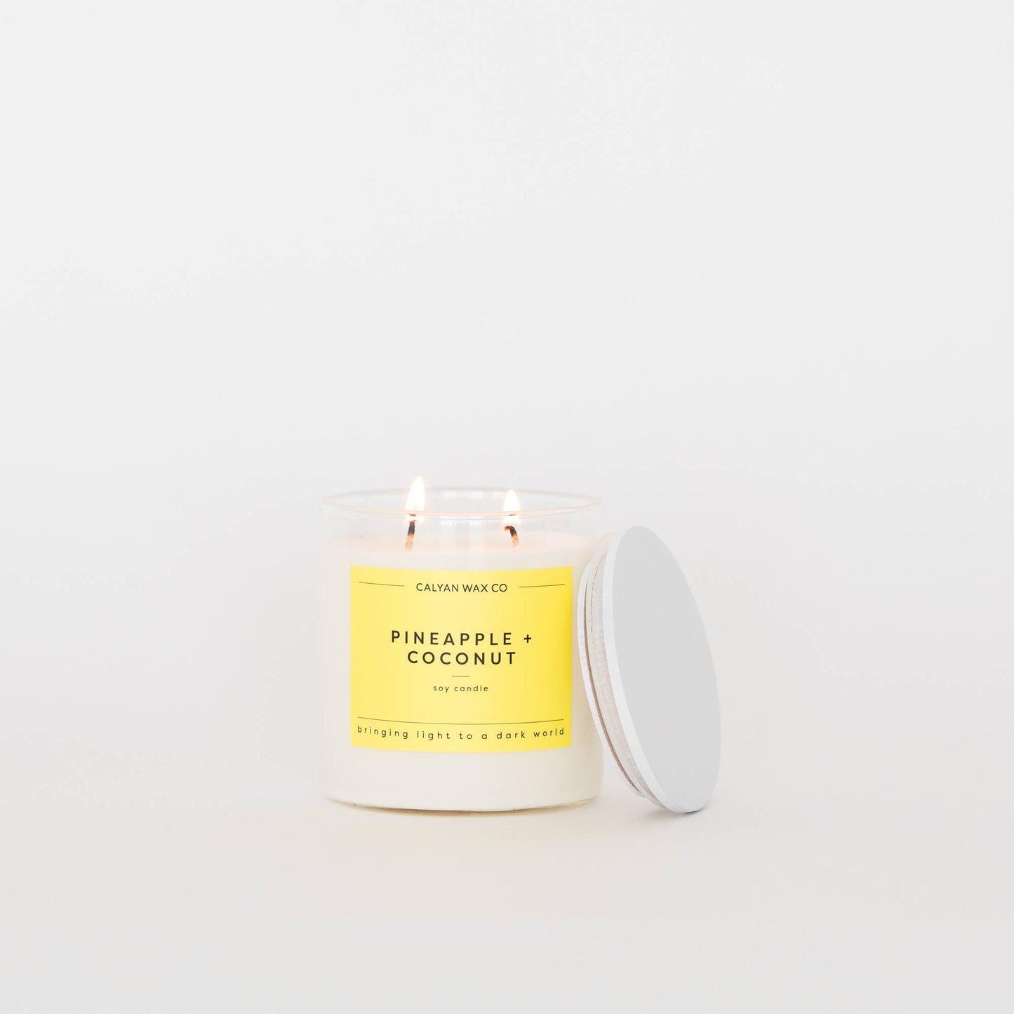 Calyan Wax Co. - Pineapple + Coconut - Clear Glass Tumbler Soy Candle