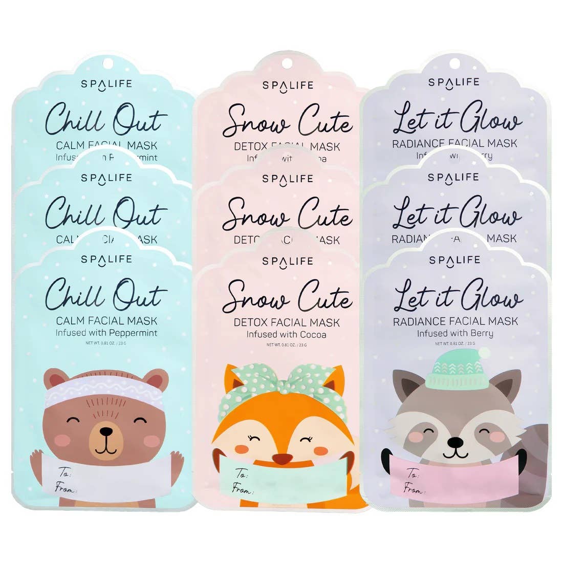 My Spa Life - Holiday Gift Tags Facial Masks Bundle - 1 Pack