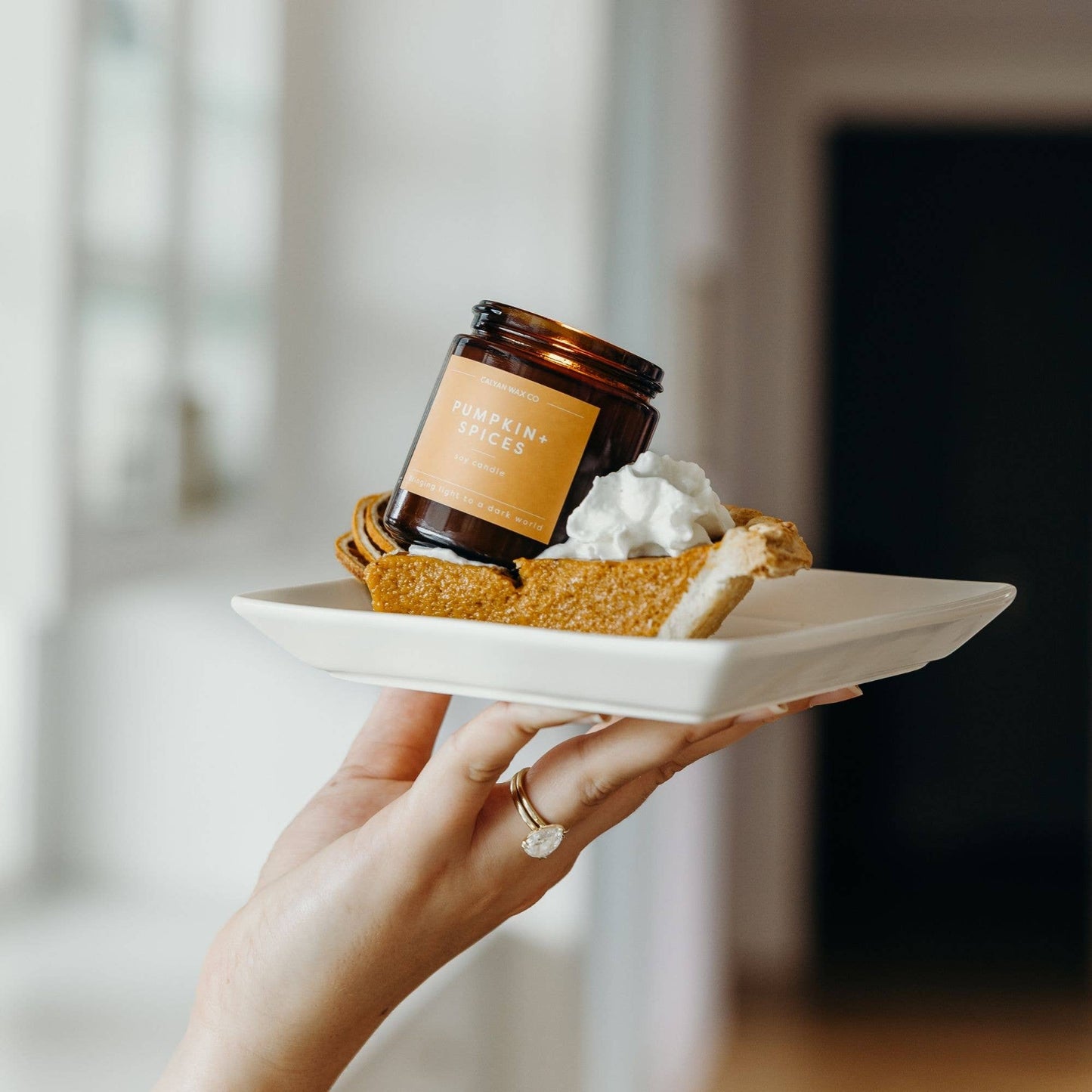 Pumpkin + Spices - Mini Amber Jar Soy Candle