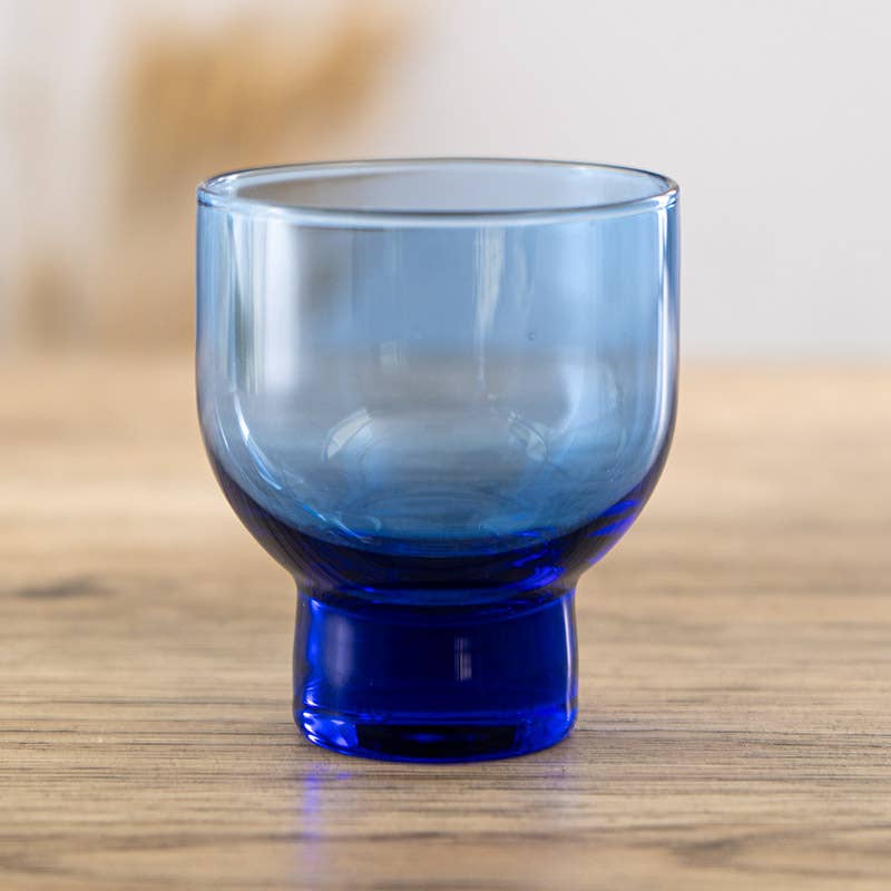 3oz Glass Sake Cup Blue