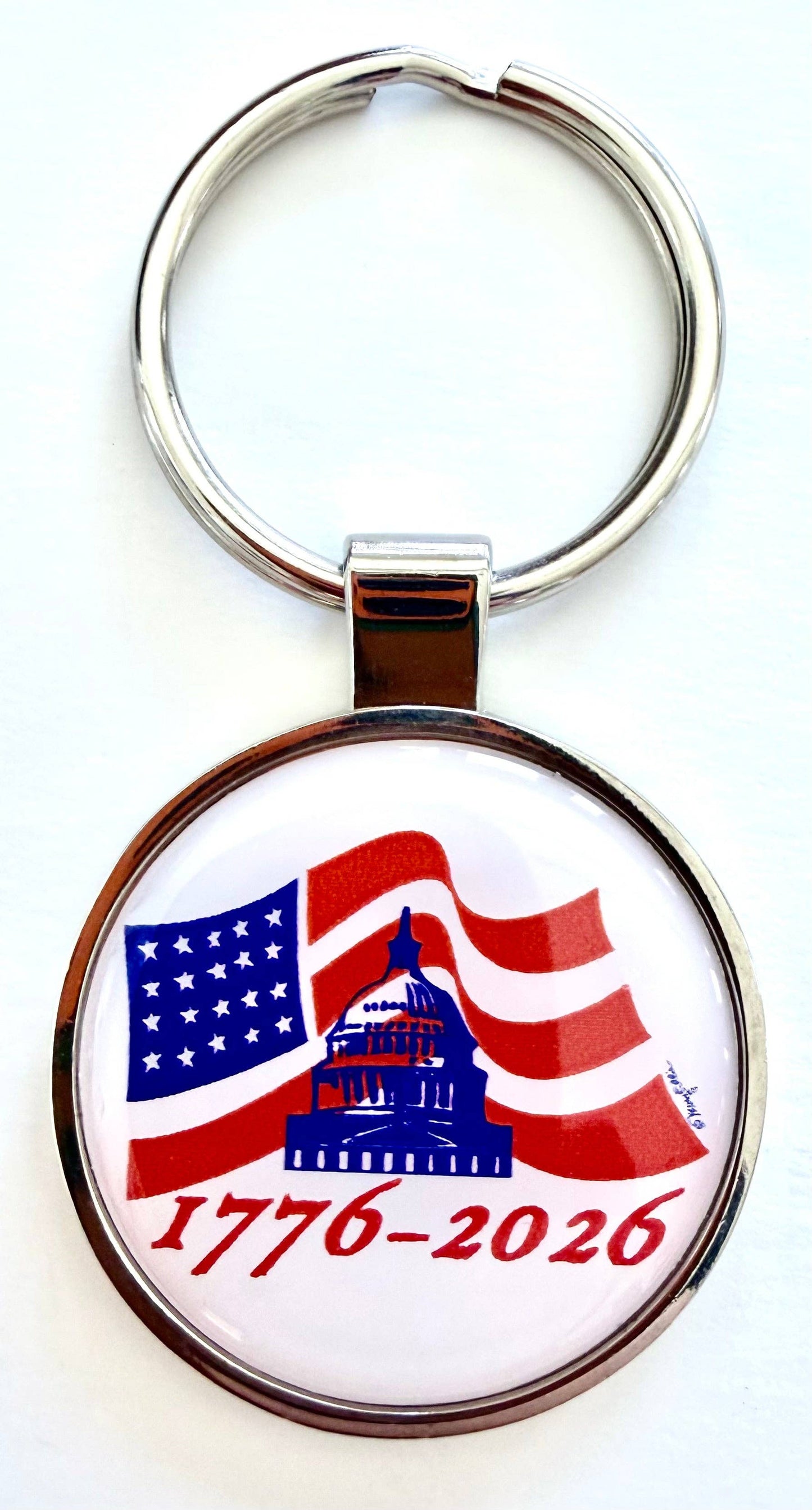 America 250 Keychain | American Flag Key Ring Souvenir Gift