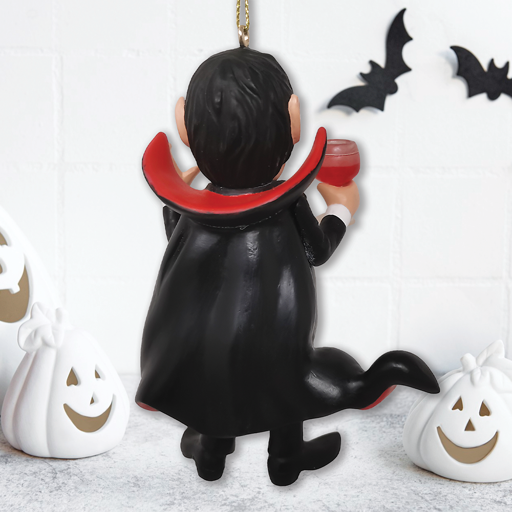 Dracula Vampire Christmas Ornament, Resin Halloween Decor