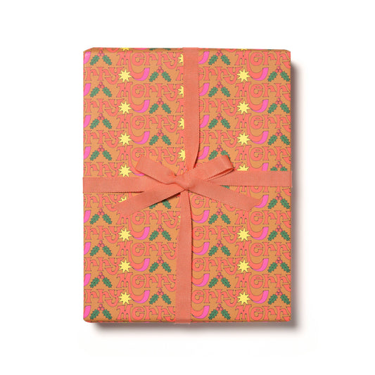 Merry Holiday wrapping paper