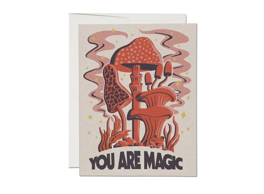 Red Cap Cards - Mushroom Power friendship greeting card