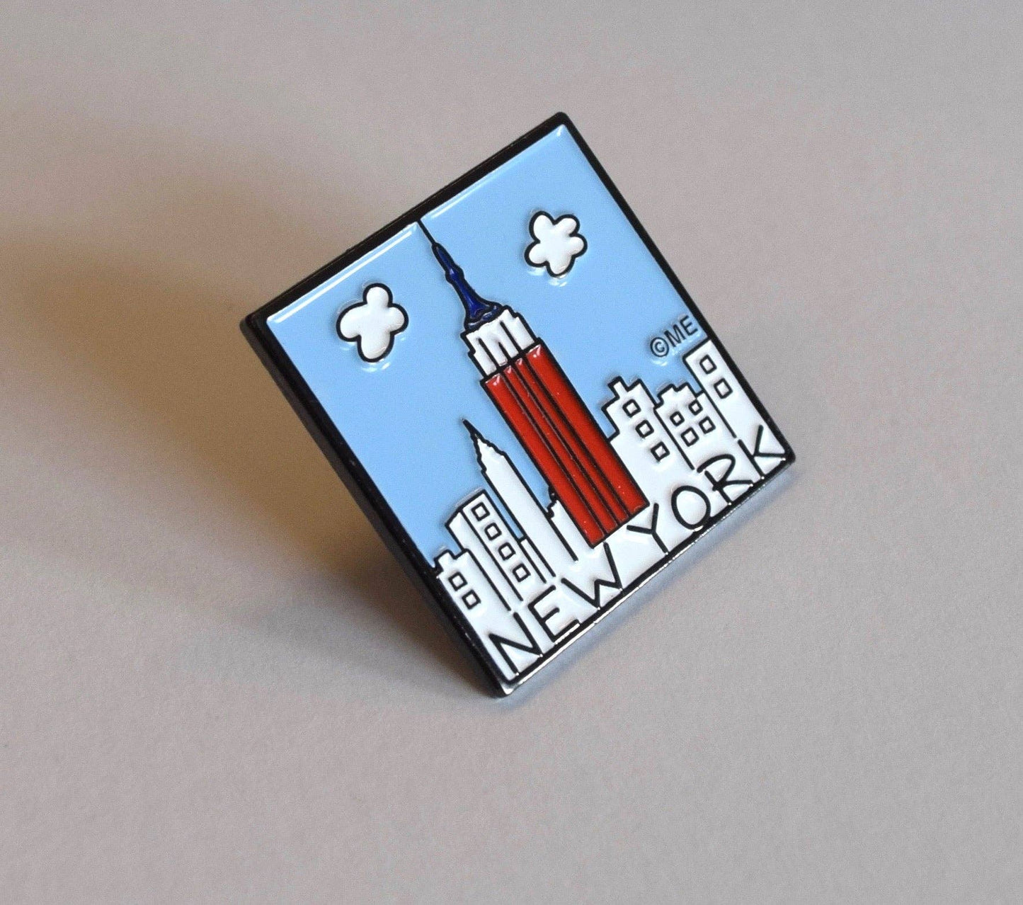 Mary Ellis - New York Enamel Pin Patriotic Skyline