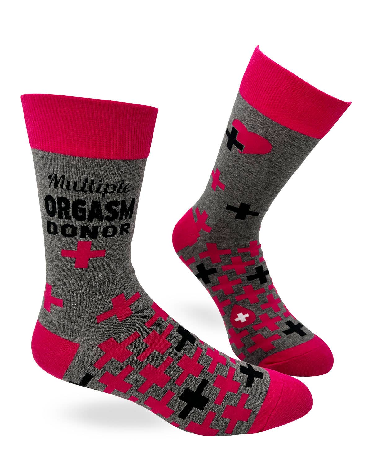 Multiple Orgasm Donor Men's Novelty Crew Socks