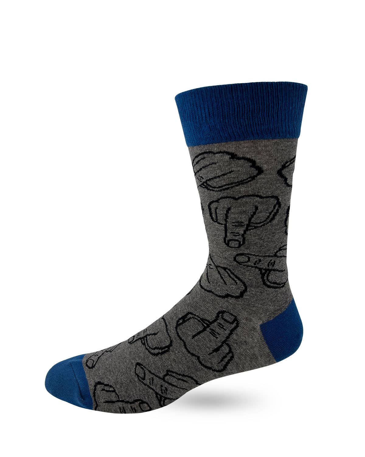 Flip Off Finger Men's Novelty Crew Socks