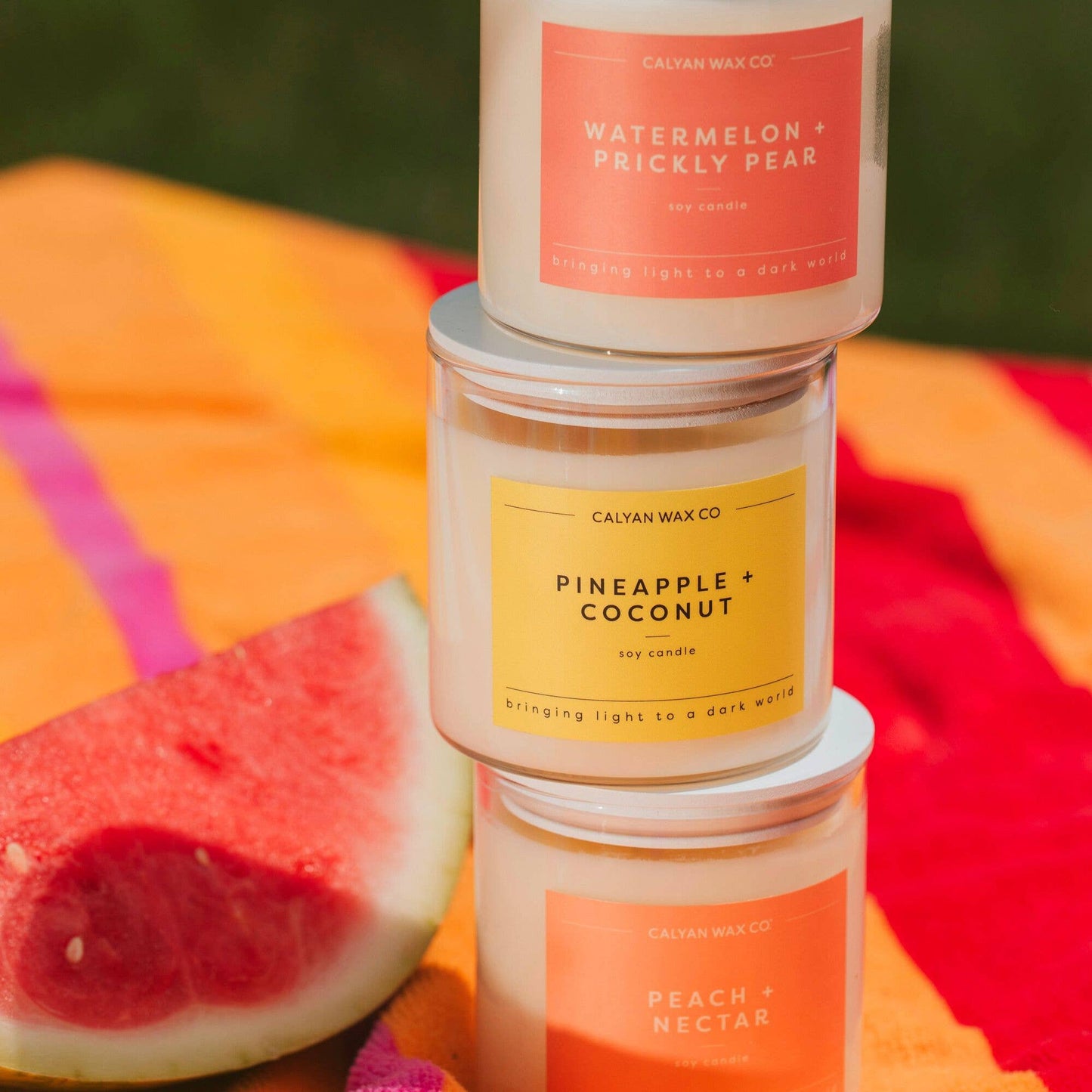 Calyan Wax Co. - Pineapple + Coconut - Clear Glass Tumbler Soy Candle