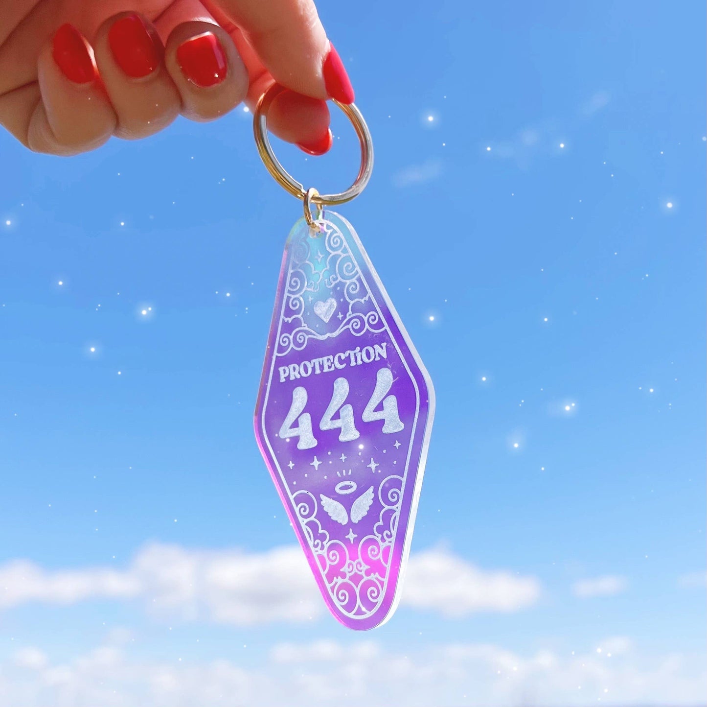 Angel Number Motel Keychain - Stocking Stuffer