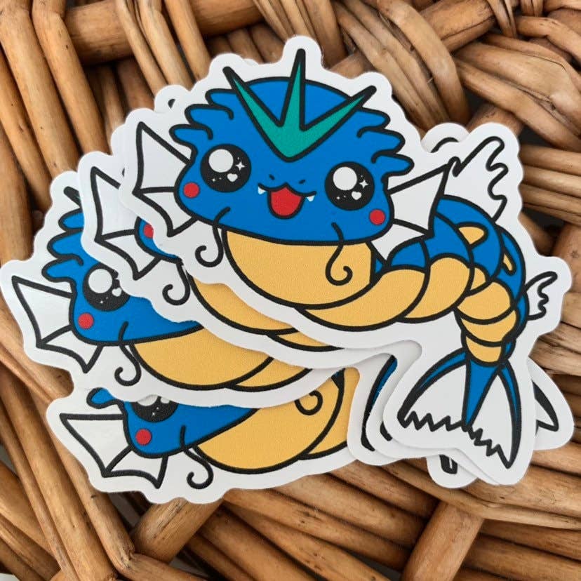 Trash Goblin - Gyarados Vinyl Sticker - Pokémon / Pokemon Sticker / Laptop Decal / Bumper Sticker / Deck Box / Sun and Moon