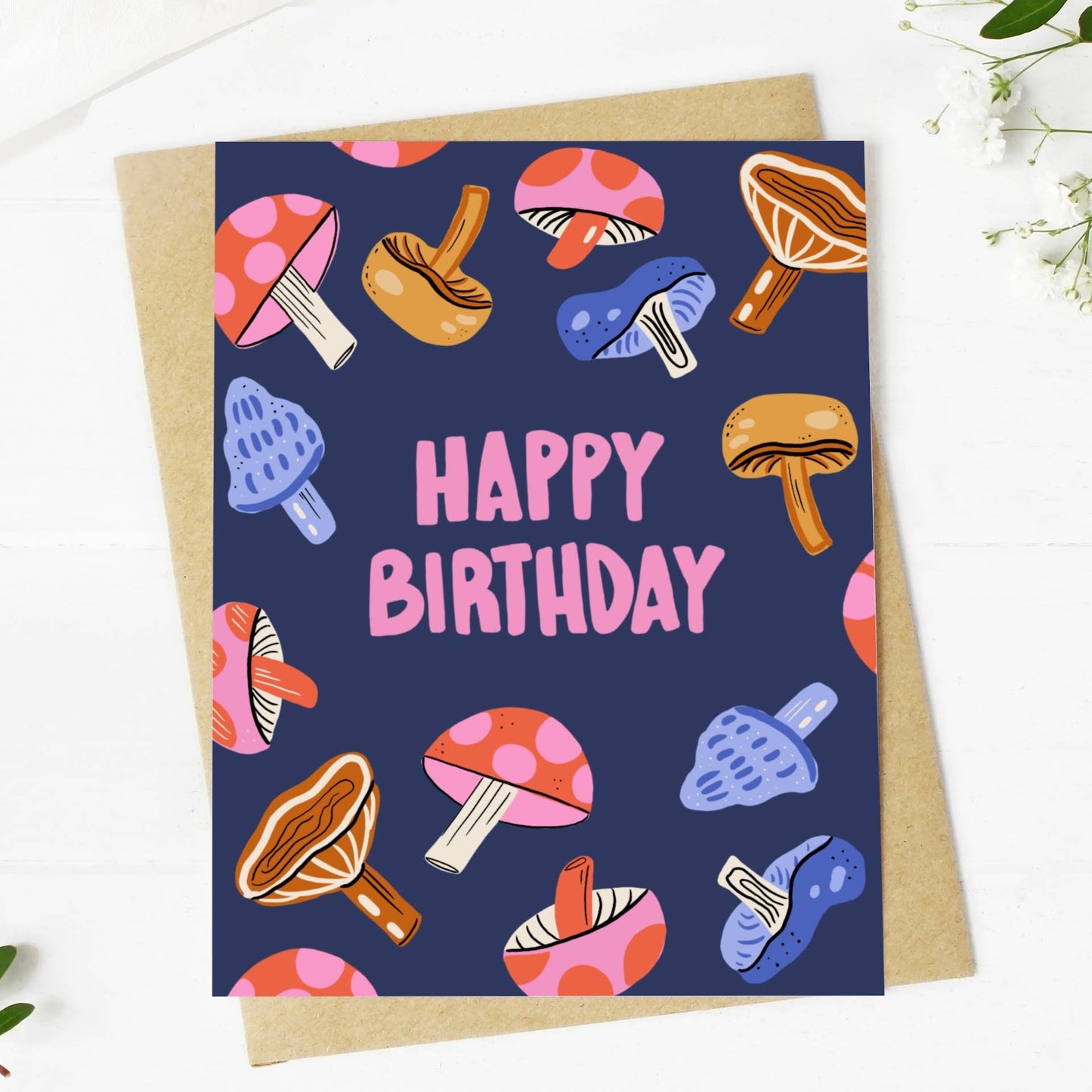 Big Moods - "Happy Birthday" Mushroom Card