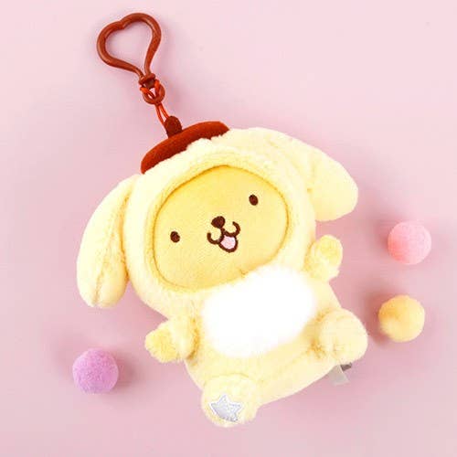 Sanrio Pastel Cozy Fluffy Costume key Ring, Bag Charm