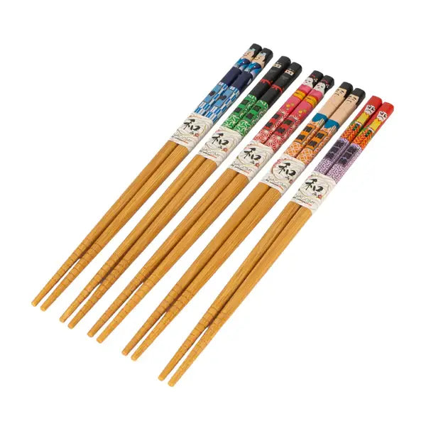 5 Piece Chopsticks Set Characters