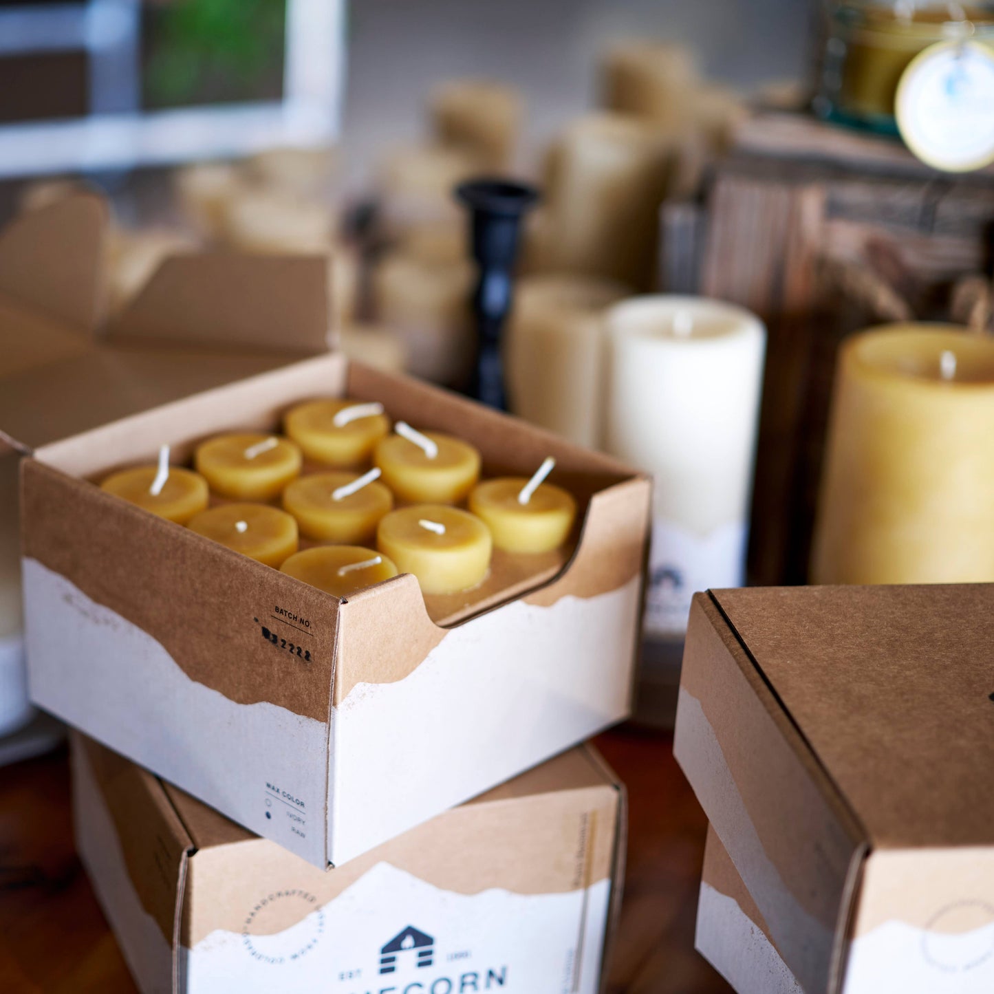 Bluecorn Candles - Pure Beeswax Votive Candles - Sustainable & Handcrafted