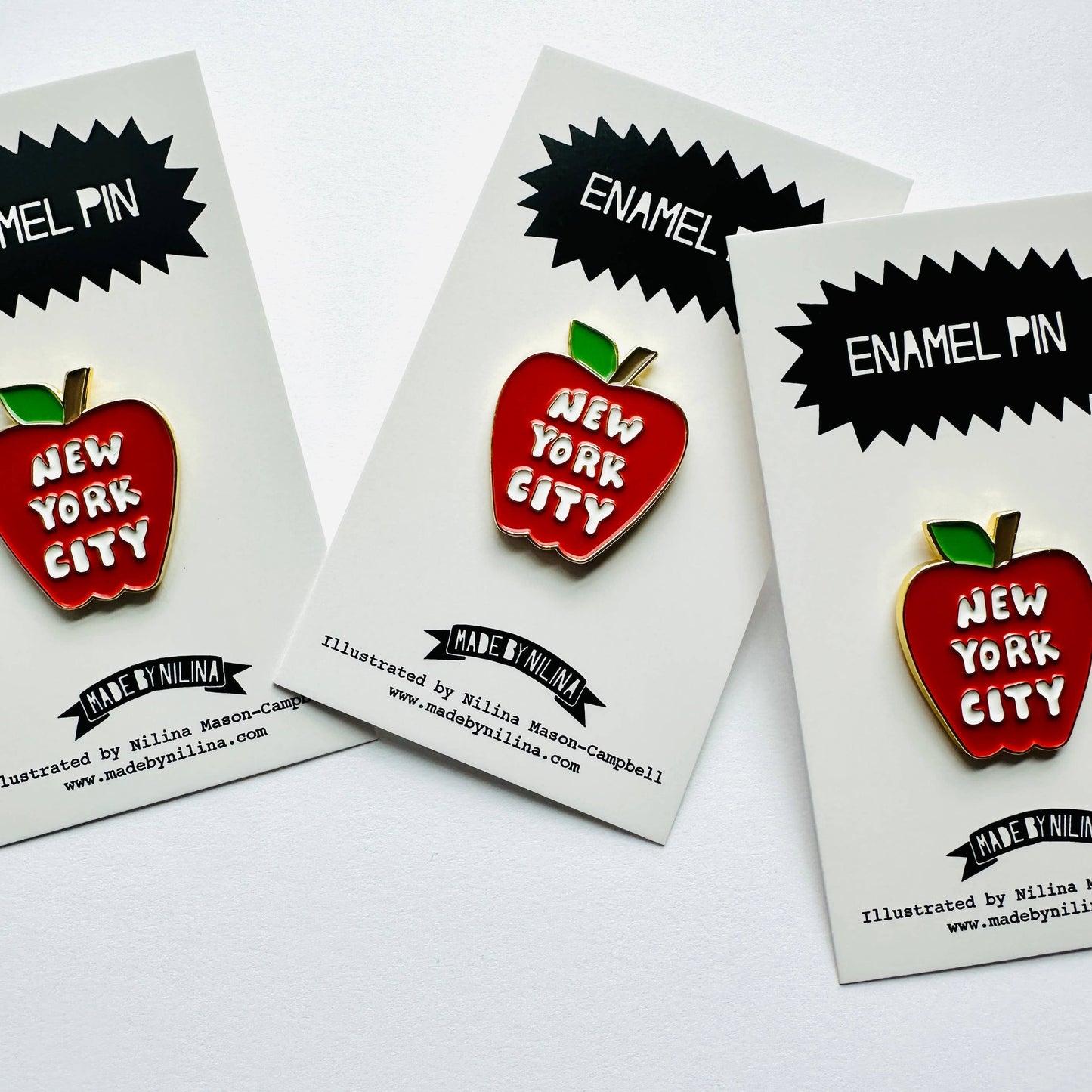 Big Apple Enamel Pin New York City NY NYC Souvenir