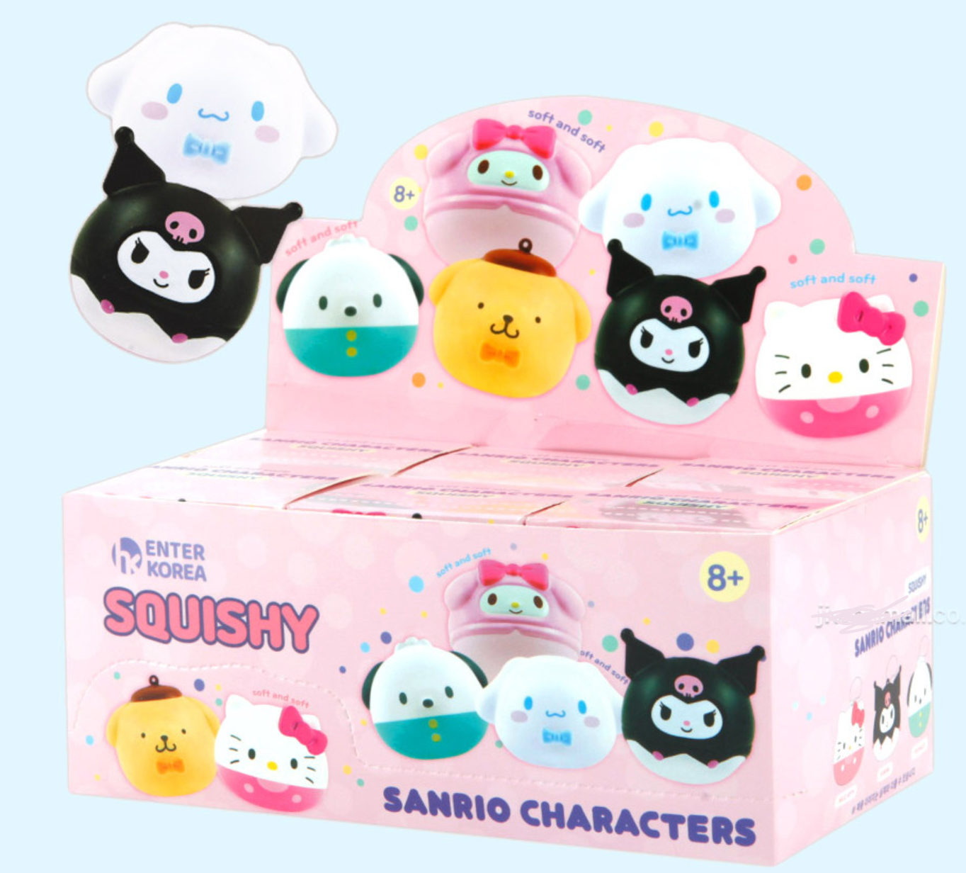 Sanrio Soft Squishy Random Key Ring, Bag Charm-Stress Relief