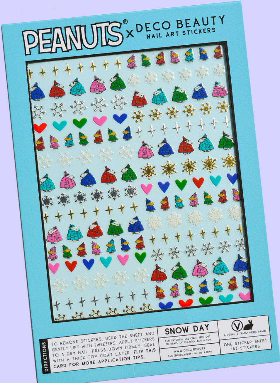Nail Art Stickers - PEANUTS SNOW DAY