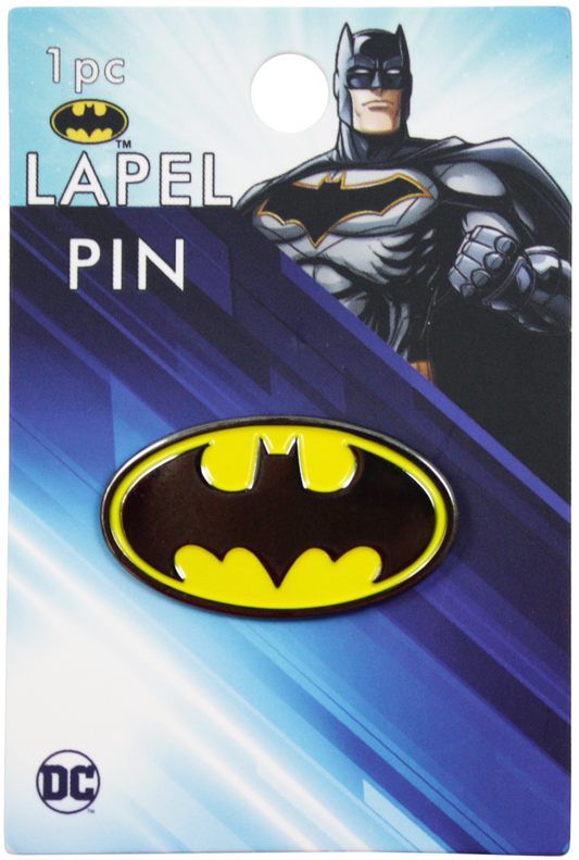 Square Deal Recordings & Supplies - Enamel Pin - Batman - Yellow And Black Logo
