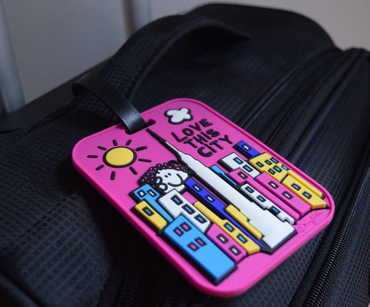Love This City New York Luggage Tag | Hot Pink Fun Bag Tag