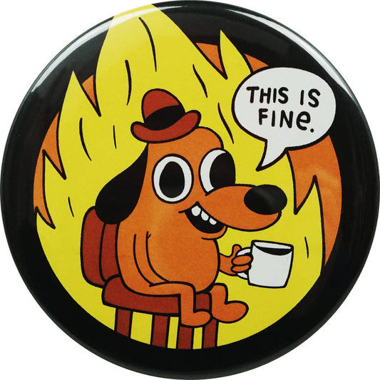 Square Deal Recordings & Supplies - Magnet - KC Green - "This Is Fine" Question Hound