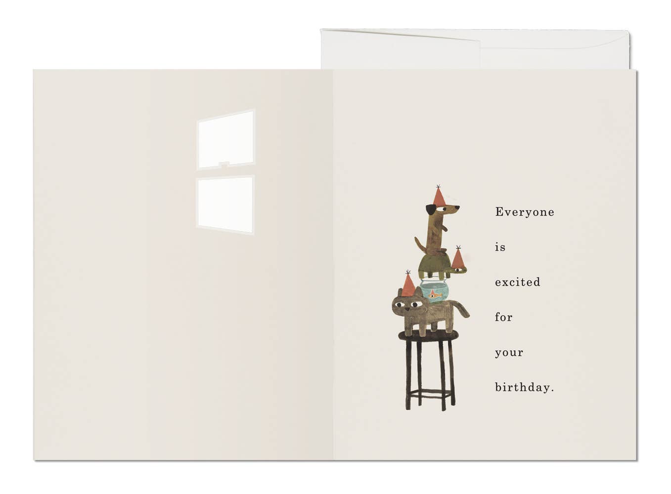 Everyone Is Excited birthday greeting card