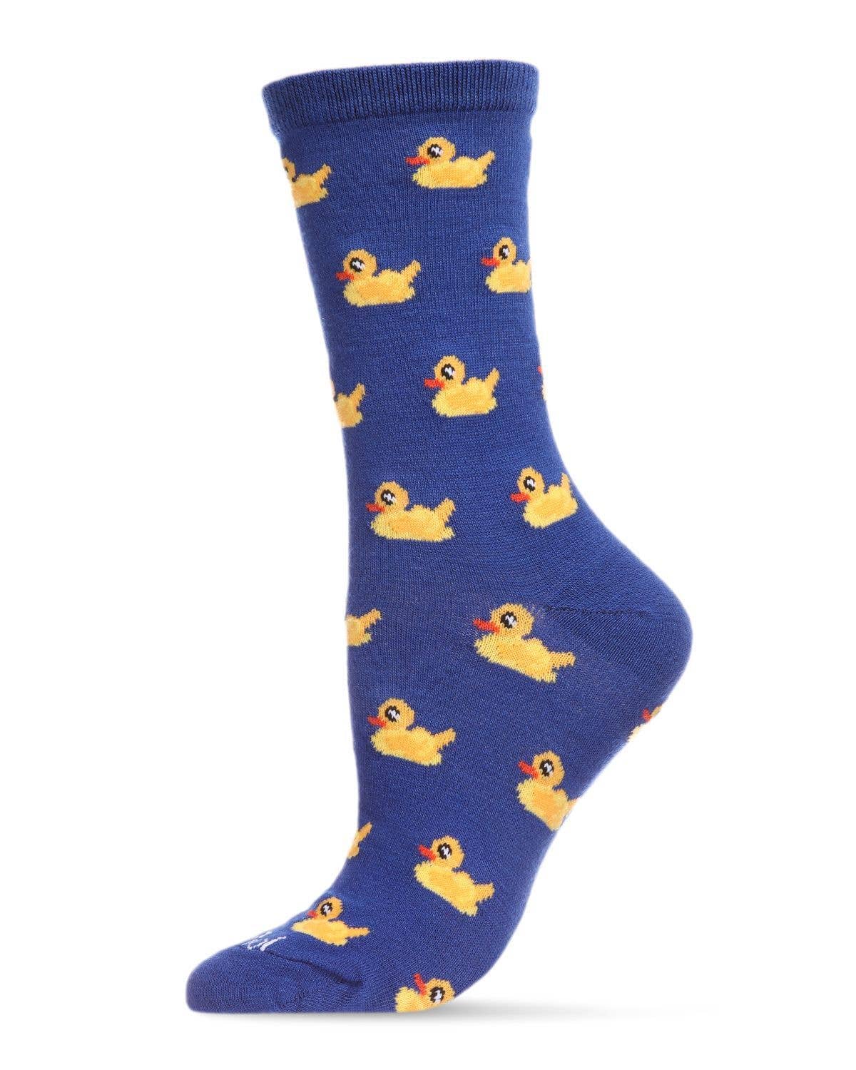 Rubber Ducks Bamboo Blend Crew Socks