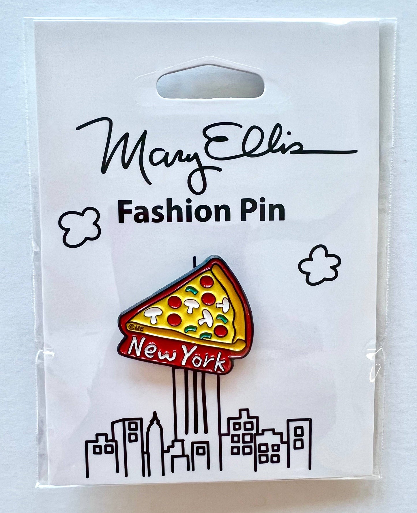 Mary Ellis - New York Pizza Lapel Pin