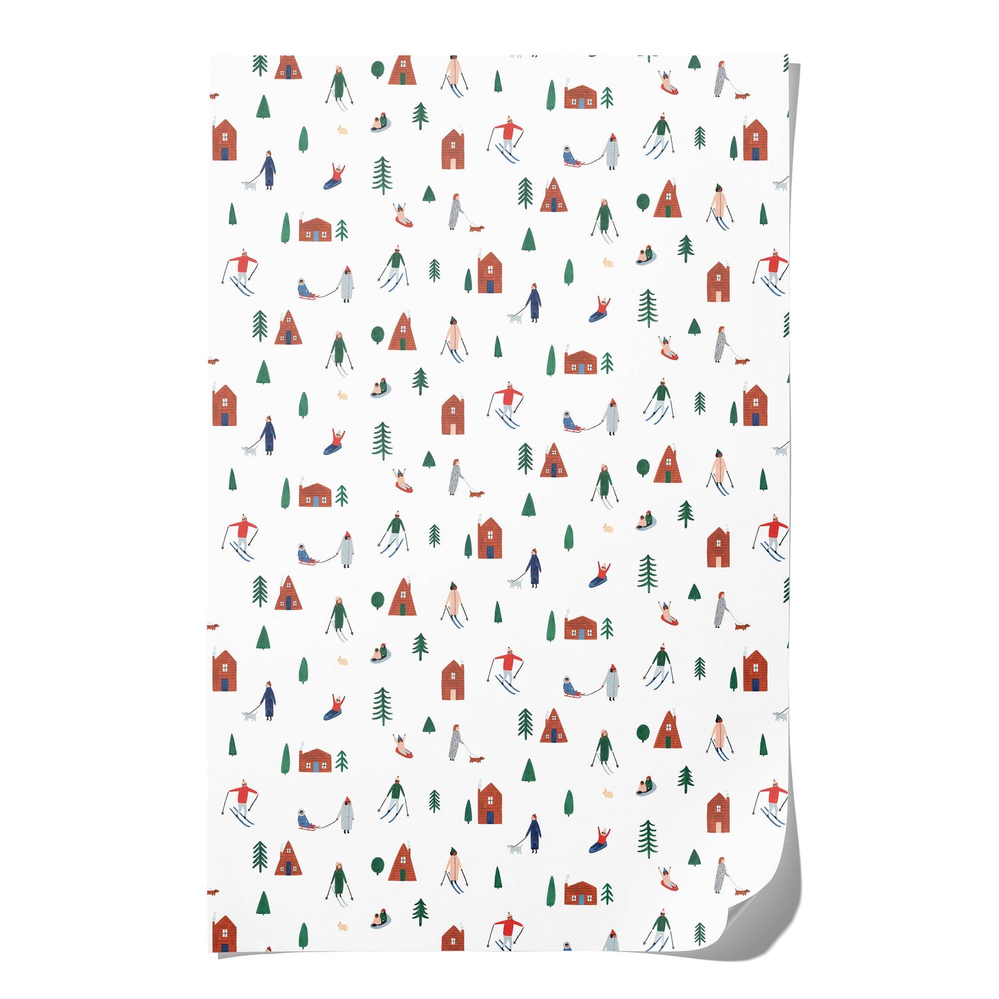 Snow Day holiday wrapping paper