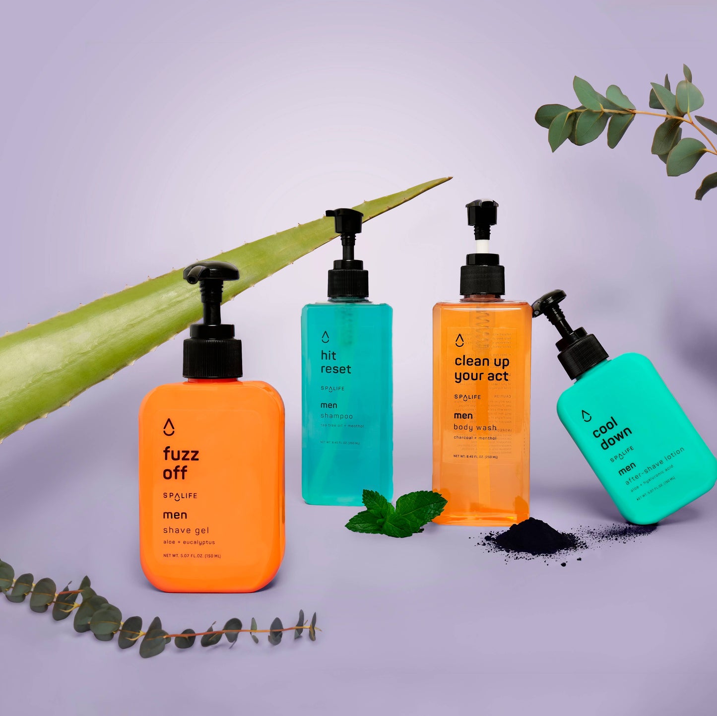 My Spa Life - Men's Hair & Body Care Grooming Kit,  Men's Skincare - 4 Pc