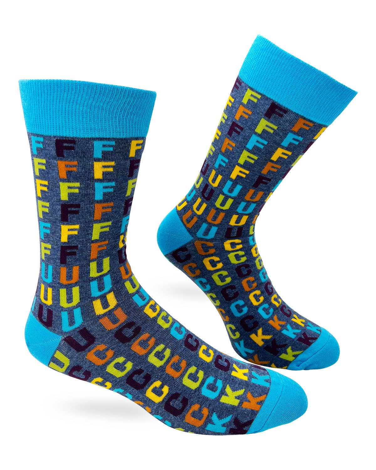 FFFFFFUUUUCCCCCKKK Men's Novelty Crew Socks