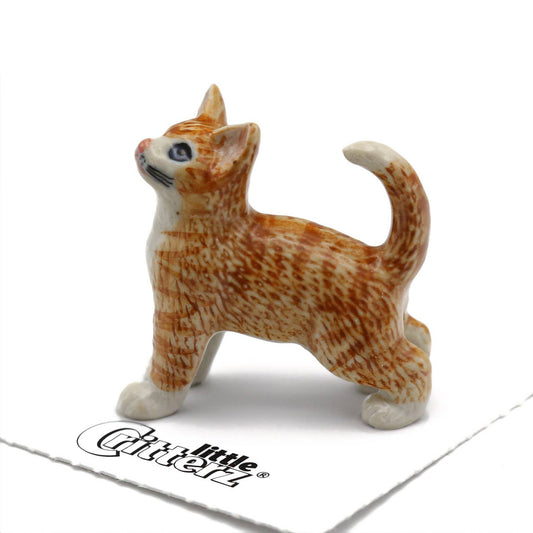 Little Critterz - Ginger Orange Tiger Porcelain Miniature