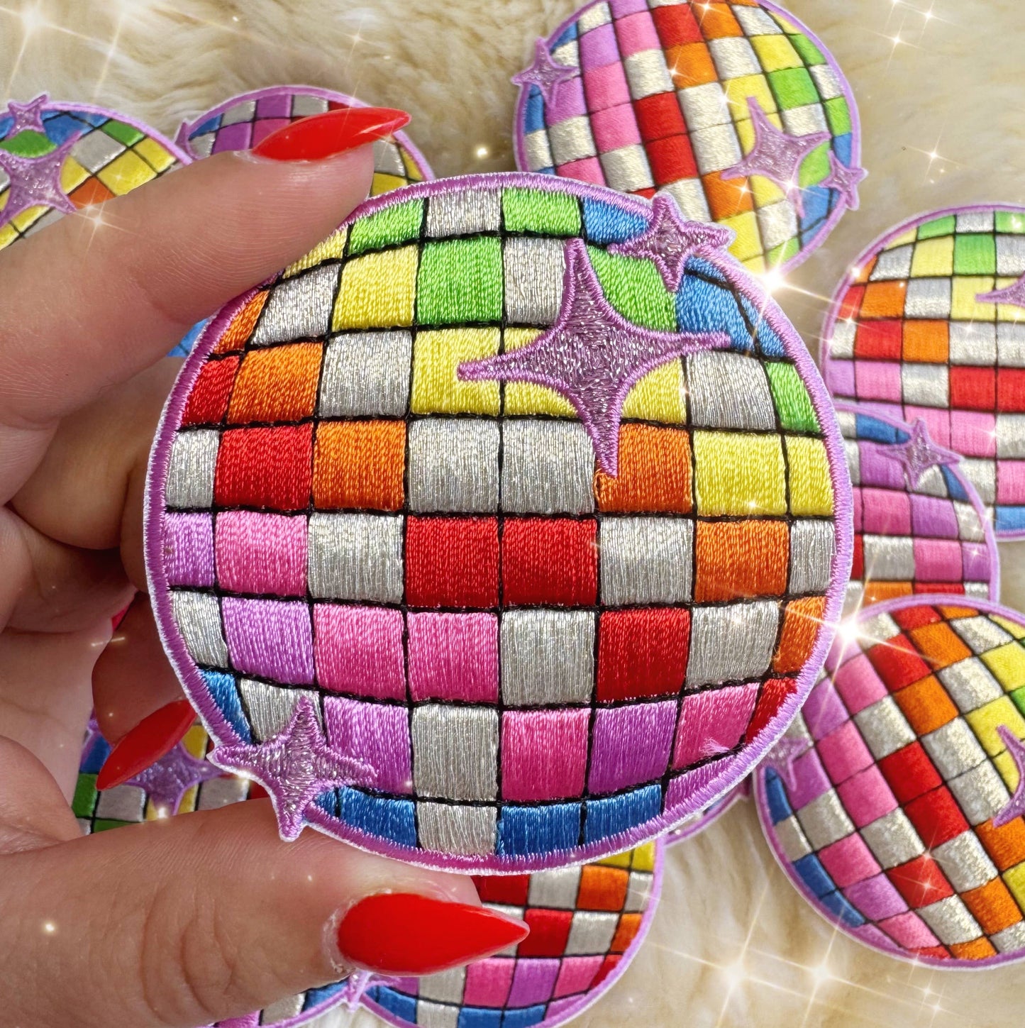 Wildflower + Co. - Rainbow Disco Ball Patch