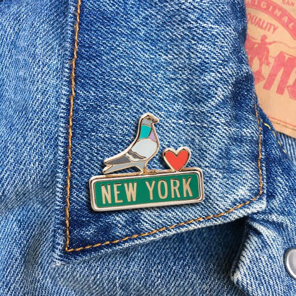 New York City Pigeon Pin