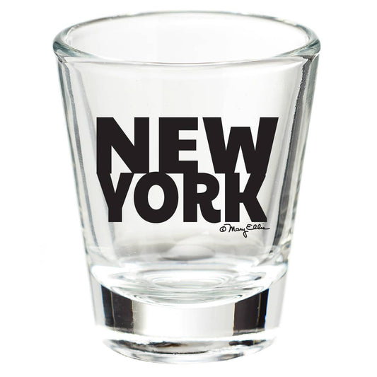 New York Shot Glass Graphic Text