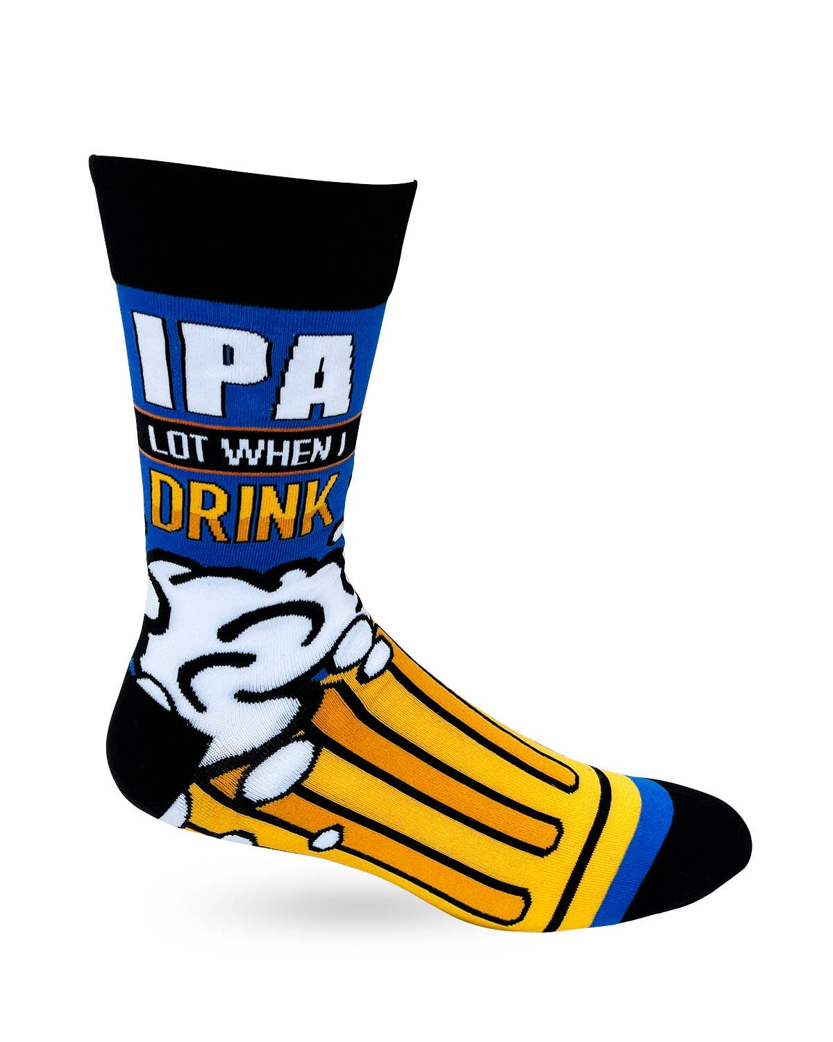 IPA Lot When I Drink Men's Novelty Crew Socks