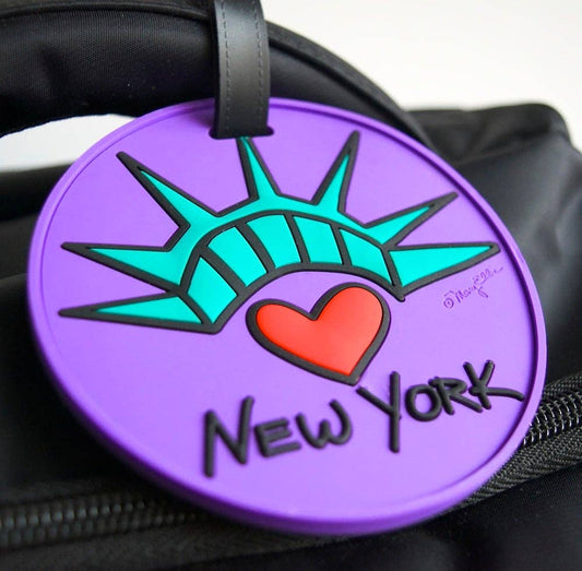 Statue Of Liberty Heart 3-D Luggage Tag | New York Souvenir