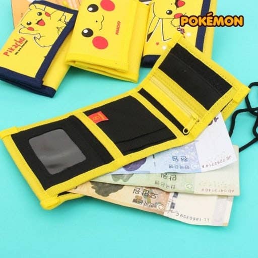 Pokémon Pikachu Velcro Neck Wallet –  Tri-Fold ID Wallet