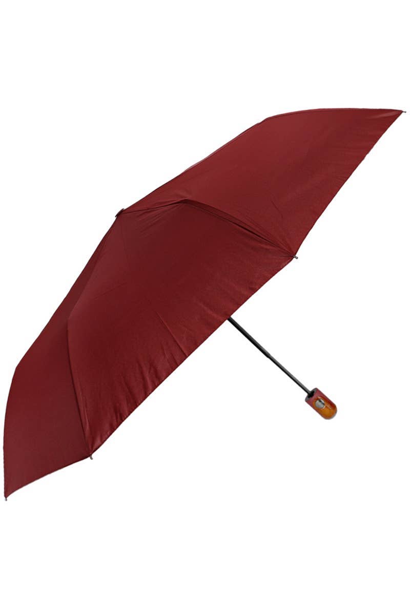 Monochrome Auto Open-fold Compact Umbrella