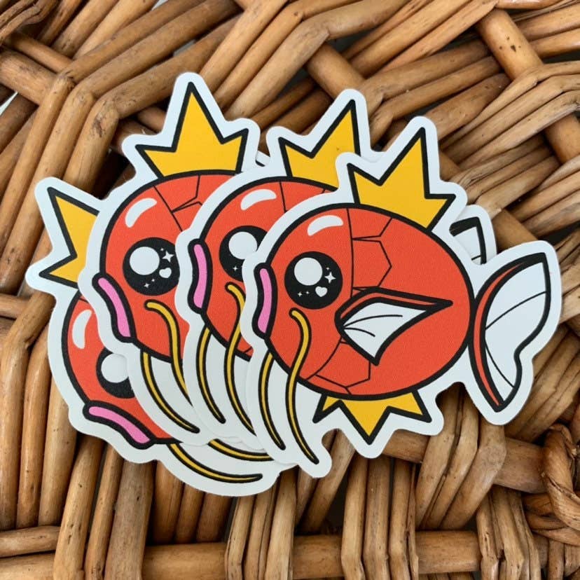Magikarp Vinyl Sticker - Pokémon / Pokemon Sticker / Laptop Decal / Bumper Sticker / Deck Box / Sun and Moon