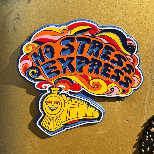 Astral Weekend - No Stress Express Rubber Magnet Funny Retro