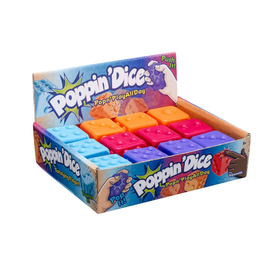 Toysmith - Poppin' Dice - Satisfying Fidget Toy, Assorted Colors