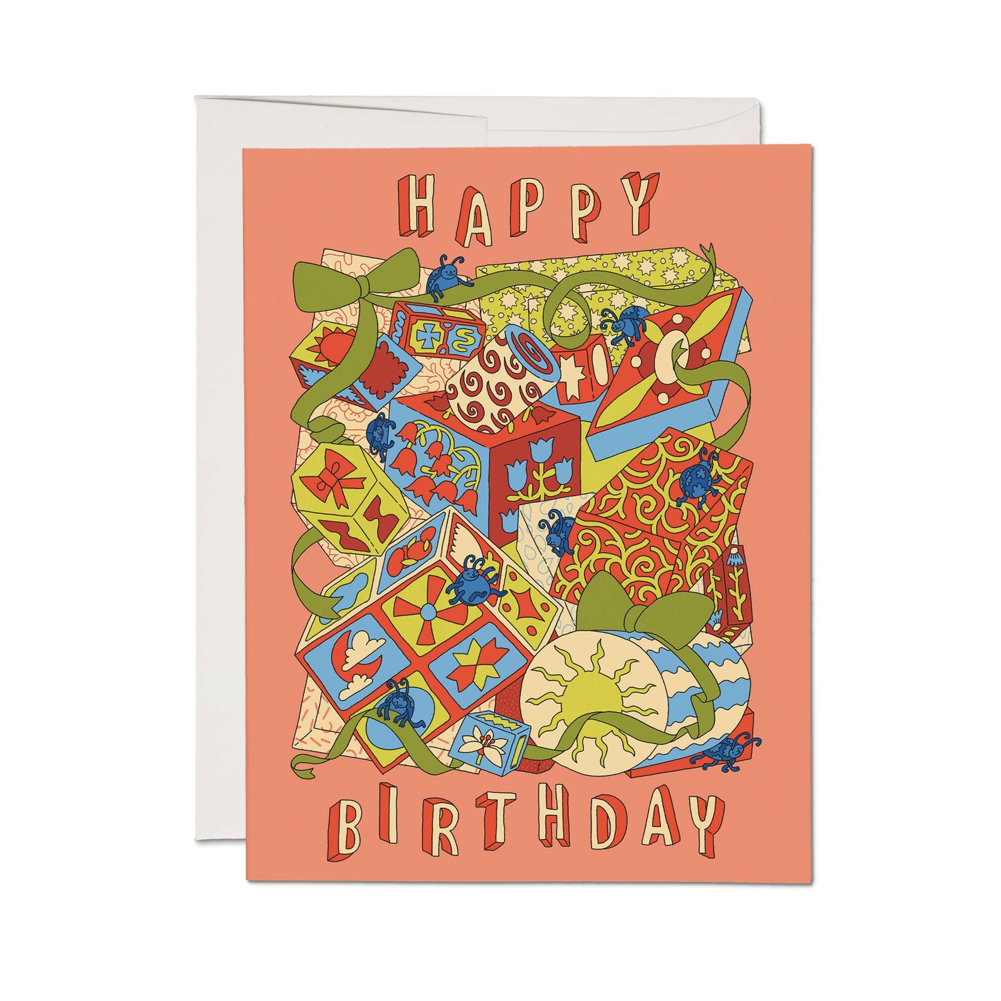 Red Cap Cards - Birthday Bugs greeting card