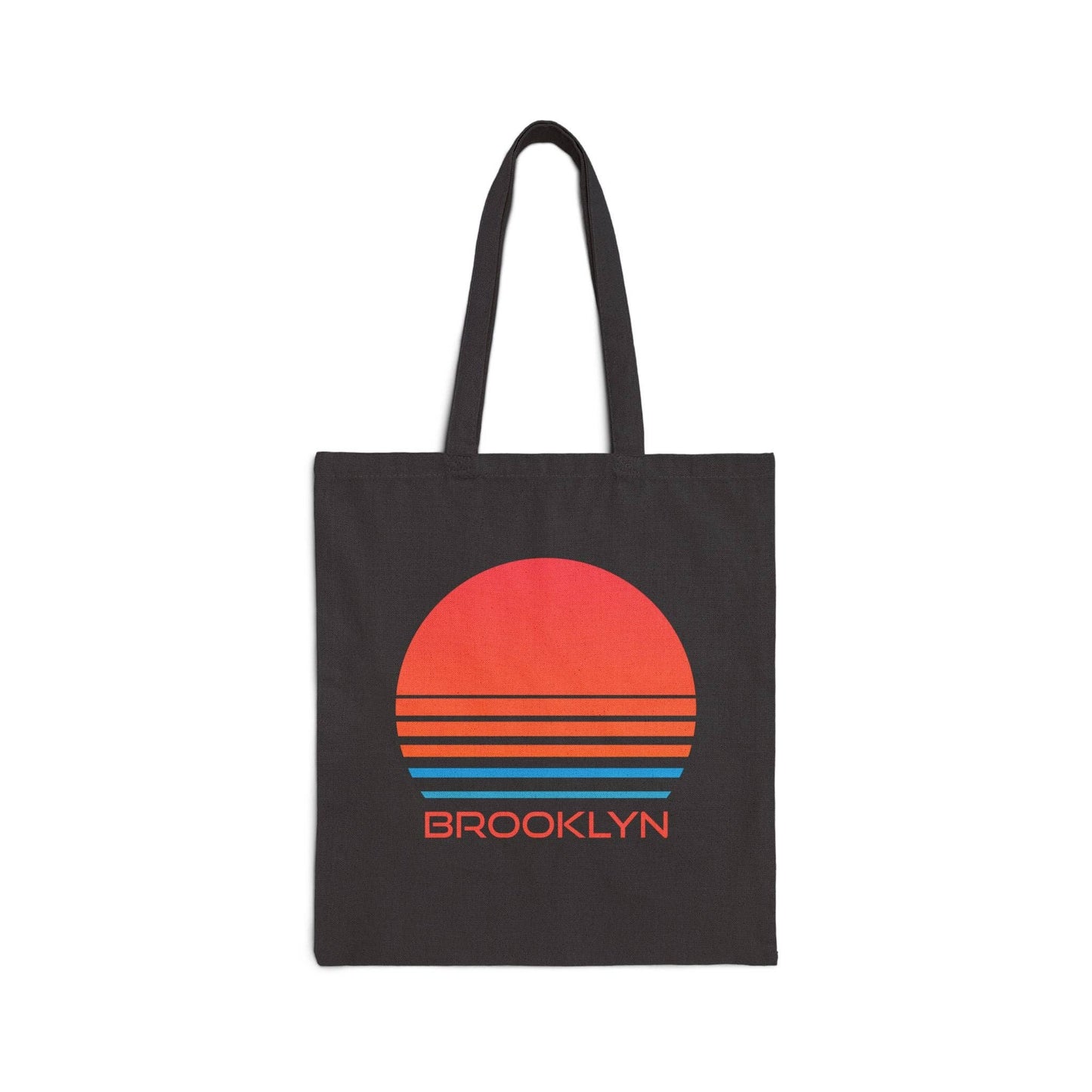 Hey Mountains - Brooklyn, New York Retro 80s Cotton Canvas Brooklyn Tote Bag