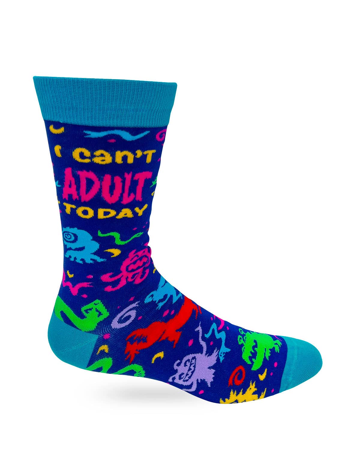 I Can’t Adult Today Men's Novelty Crew Socks